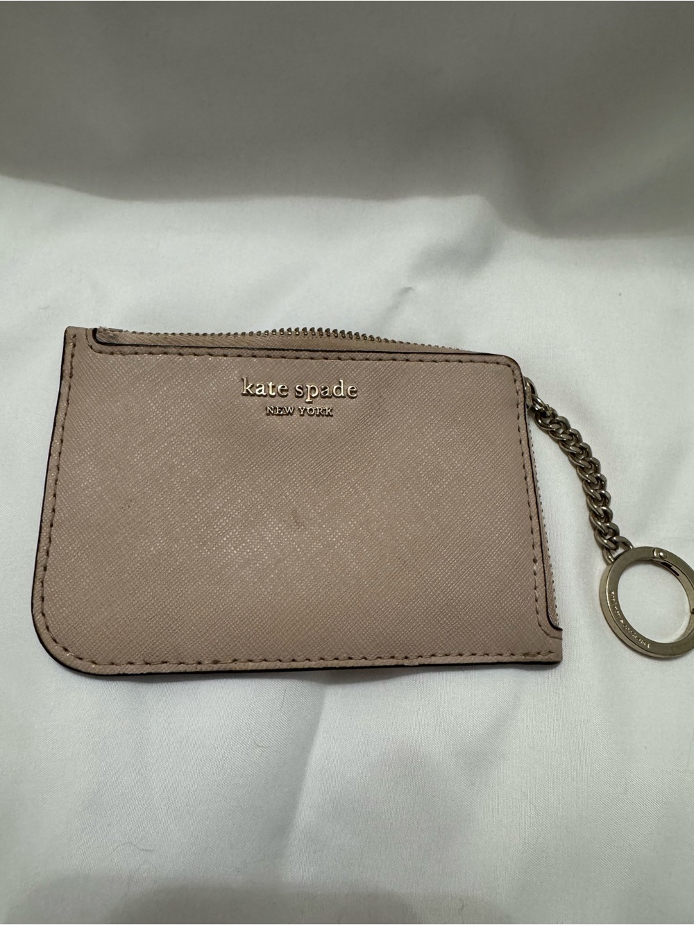 kate spade Blush Pink Saffiano Leather Keycard Pouch